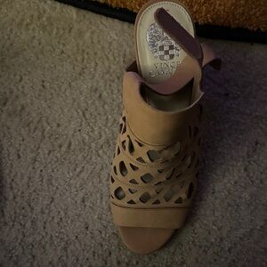Vince Camuto Brown Cutout Heels